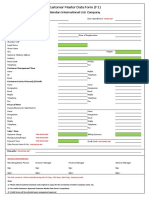 Customer Master Data Form (F1) : Sendan International Ltd. Company