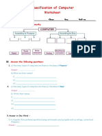 Classification of Computer Worksheet