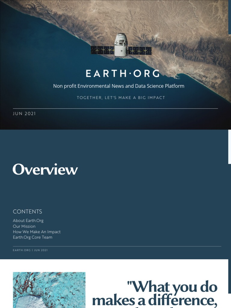 Earth.Org: Environmental Data Platform | PDF | Sustainability | Social ...
