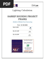 Lighting Calculation Sasref Housing Project Phase2: Date: 21-02-2021