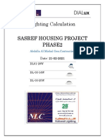 Lighting Calculation Sasref Housing Project Phase2: Date: 21-02-2021