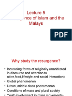 SSA2206 Lecture 5 Resurgence - of - Islam - and - The - Malays - 2016