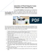Step by Step Instructions of Wired Setup For Canon Printer On Windows With Canon IJ Setup