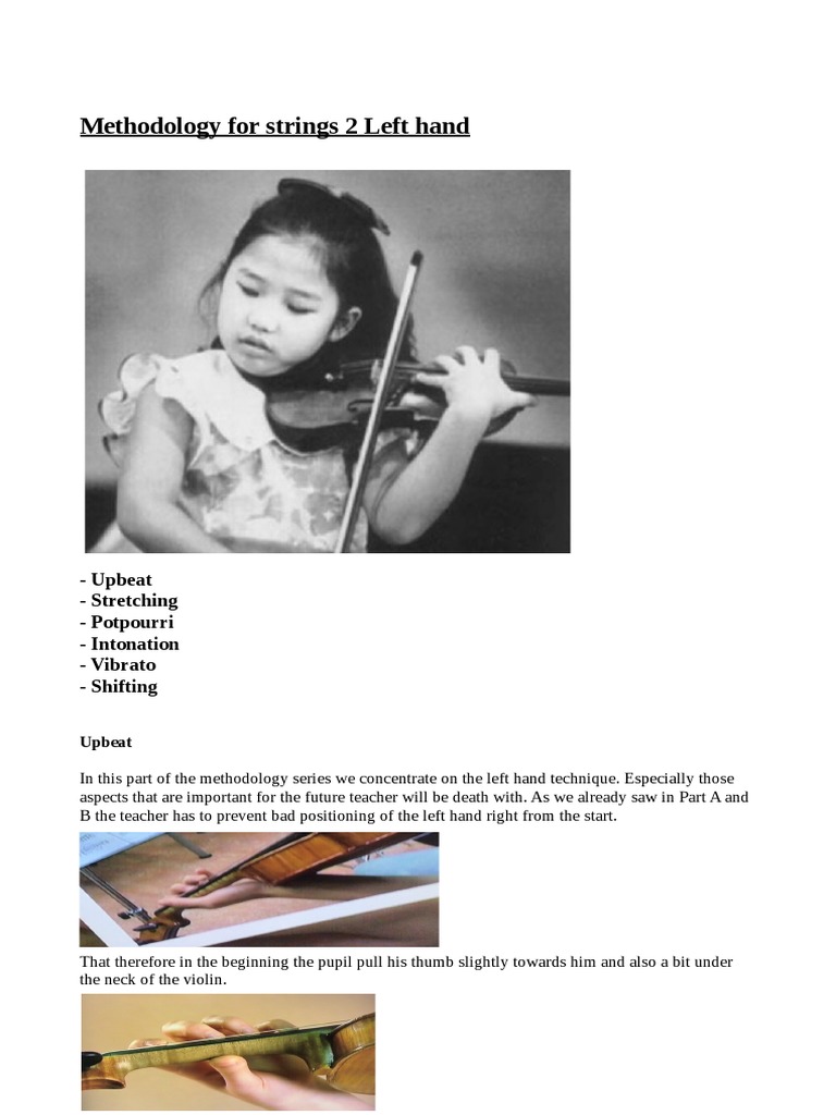 Left Hand Technique for Violinists | PDF | Violin | String Instruments
