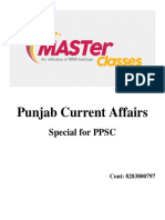 Punjab Current Affairs For PPSC