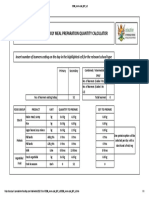 Mpumalanga NSNP - Daily Meal Preparation Quantity Calculator