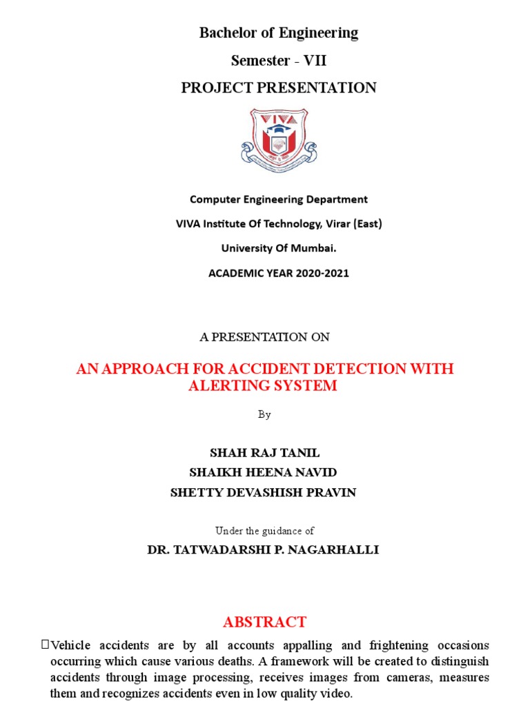 Bachelor of Engineering Semester - VII Project Presentation | PDF ...