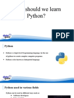 Why Should We Learn Python