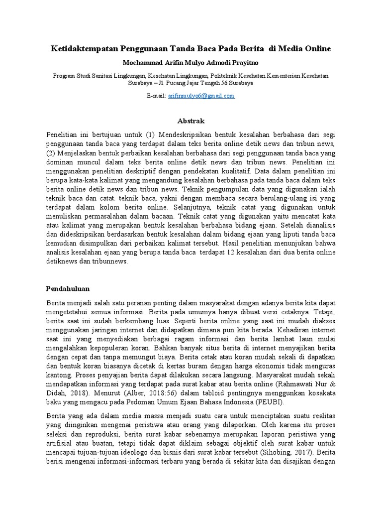 Artikel Bahasa Indonesia Pdf