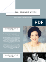 Corazon Aquinos Speech