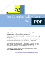 PWC Numerical Ability Test Solutions