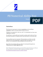 PZ Numerical Ability Test: Sample Solution