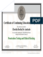 Certificado Penetration Testing and Ethical Hacking