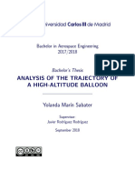 Analysis of The Trajectory of A High-Altitude Balloon: Bachelor in Aerospace Engineering 2017/2018