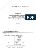 Short Read Alignment Algorithms: Raluca Gordân