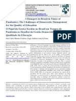 The Role of School Managers in Brazil in Times of Pandemics: The Challenges of Democratic Management For The Quality of Education