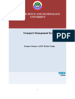 Adama Science and Technology University: Transport Management System