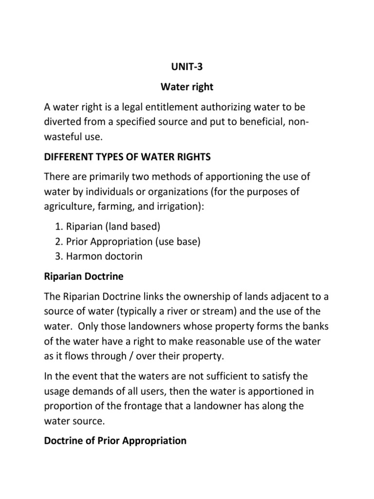 UNIT3 Water Right PDF Water Right Levee