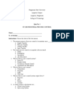 Quiz No. 1 Et 120 Industrial Process Control