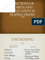 Starch Functions and Applications in Filipino Cuisine