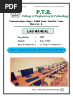 CS8662 - Mobile Application Development Lab Manual