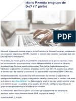 Servicios de Escritorio Remoto en Grupo de Trabajo, ¿Es Posible - (1 Parte) - Cloud Center Andalucía