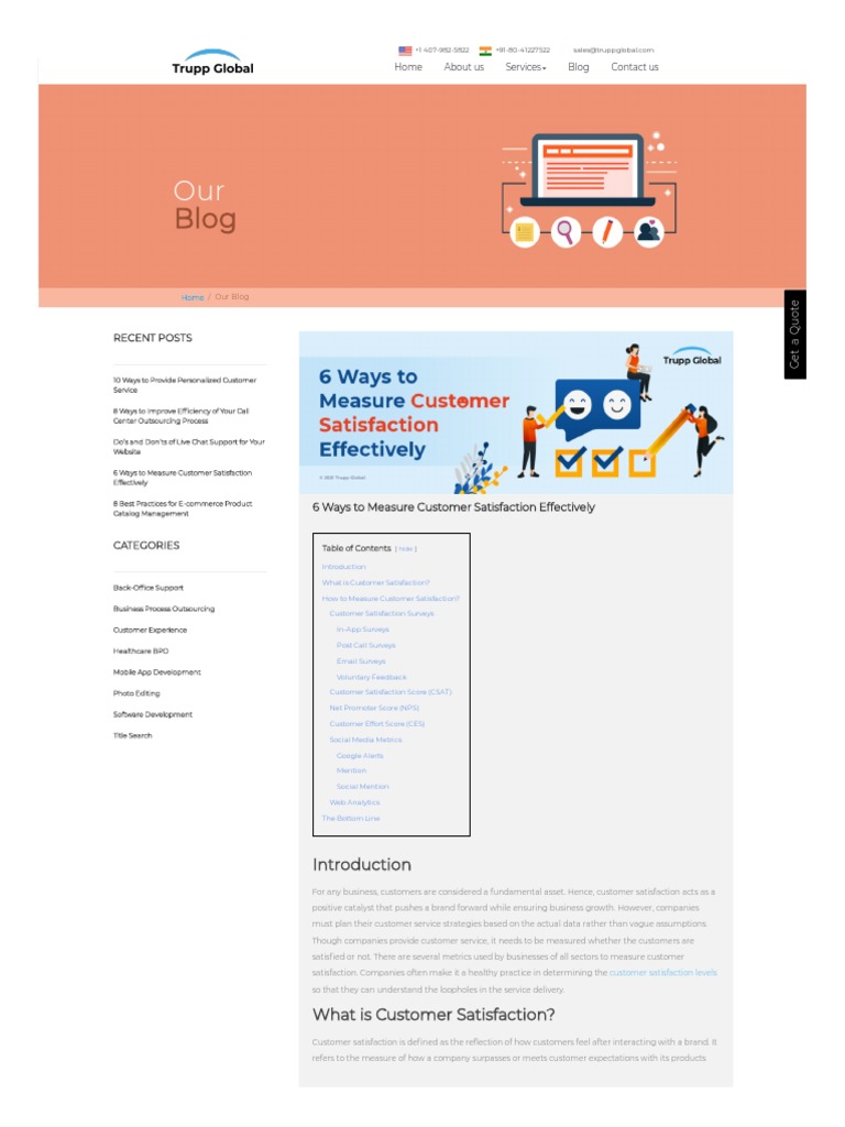 6 Ways To Measure Customer Satisfaction Effectively | PDF | Business