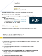 Microeconomics: Matan - Tsur@univie - Ac.at