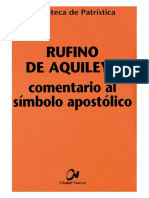 RUFINO de AQUILEYA - Comentario Al Simbolo Apostolico