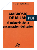 AMBROSIO de MILAN - El Misterio de La Encarnacion Del Senor