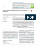 The Effects of Integrating Management Judgement 2016 European Journal of Op