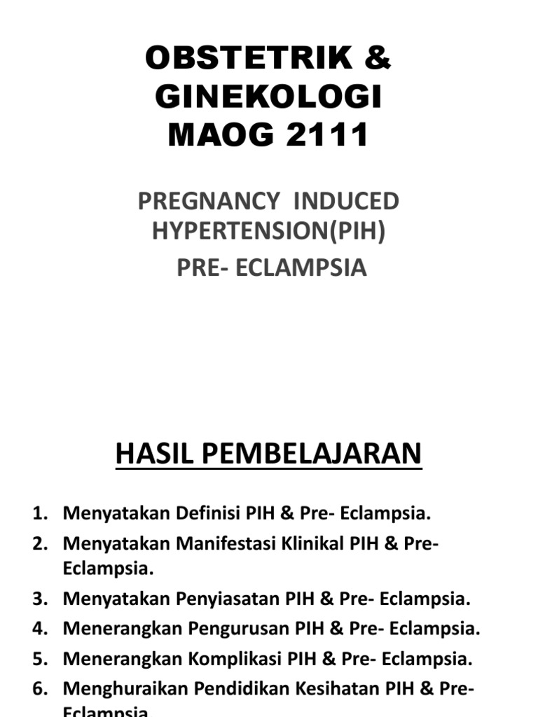 Pregnancy Induced Hypertension | PDF