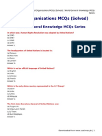 World Organisations MCQs (Solved) - World General Knowledge MCQs Series