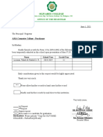 Form 137 Request Letter