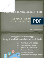 Pembelajaran Jarak Jauh (PJJ) : SMP Negeri 1 Rembang TAHUN PELAJARAN 2020/2021