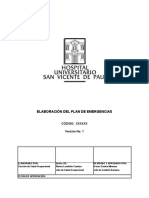 Elaboración Plan de Emergencias Anexo 1