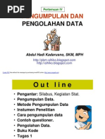 Download Statistik Kesehatan- Pengumpulan dan Pengolahan Data by Abdul Hadi Kadarusno SN51768144 doc pdf