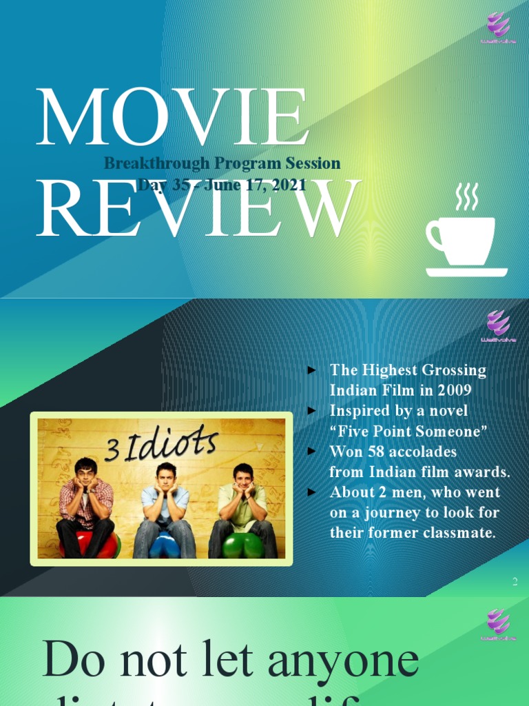Movie Review 3 Idiots PDF