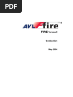 AVL. Fire. Version 8. Vol 2 - Combustion. CFD Solver v8.3 - Combustion