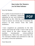 Motivation Letter For Masters Degree in Data Science 1