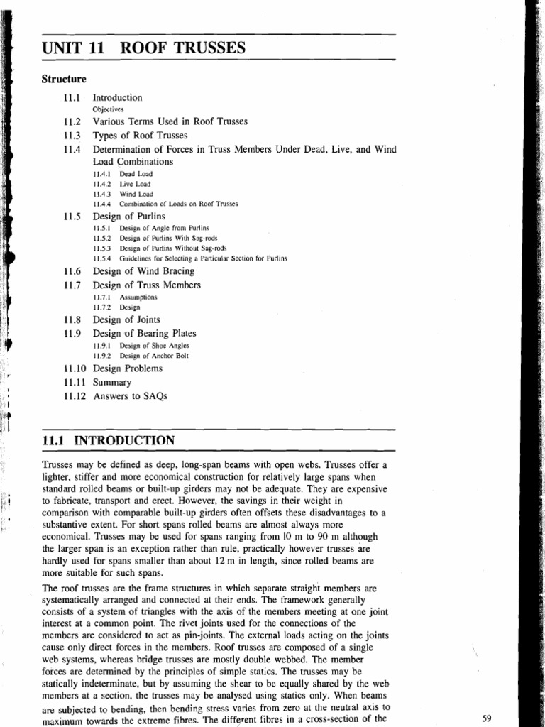 Steel Roof Trusses: Design and Details | PDF | Truss | Bending