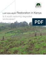 Landscape Restoration in Kenya: Is It Worth Restoring Degraded Landscapes?