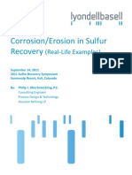 Corrosion/Erosion in Sulfur Recovery: (Real-Life Examples)