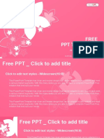 Nature With of Pink Flowers PowerPoint Templates Widescreen