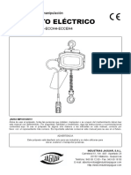 Manipulación polipasto eléctrico