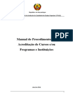 Manual Procedimentos Acreditacao