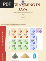 Programming in Java: Department of Computer Science & Engineering