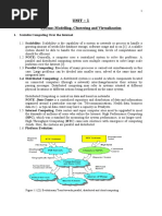 Unit - 1 Systems Modelling, Clustering and Virtualization: 1. Scalable Computing Over The Internet