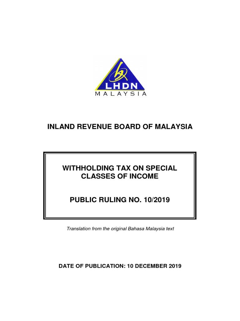 Withholding Tax Certificate PDF Double Taxation Revenue