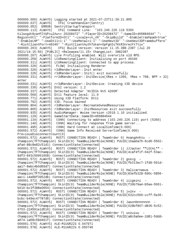 Game Server Connection Log | PDF | Operating System Families | Software